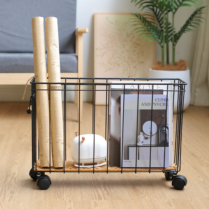 Unisex Modern Storage Basket with Wheels Bowlift