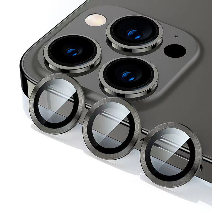 Magnetic tempered glass camera lens protector ring set for flagship smartphones Bowlift