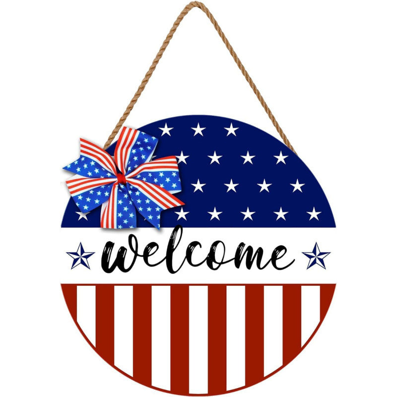 Unisex nan patriotic mesh sunflower wreath with star cutouts and rustic rope hanger Bowlift
