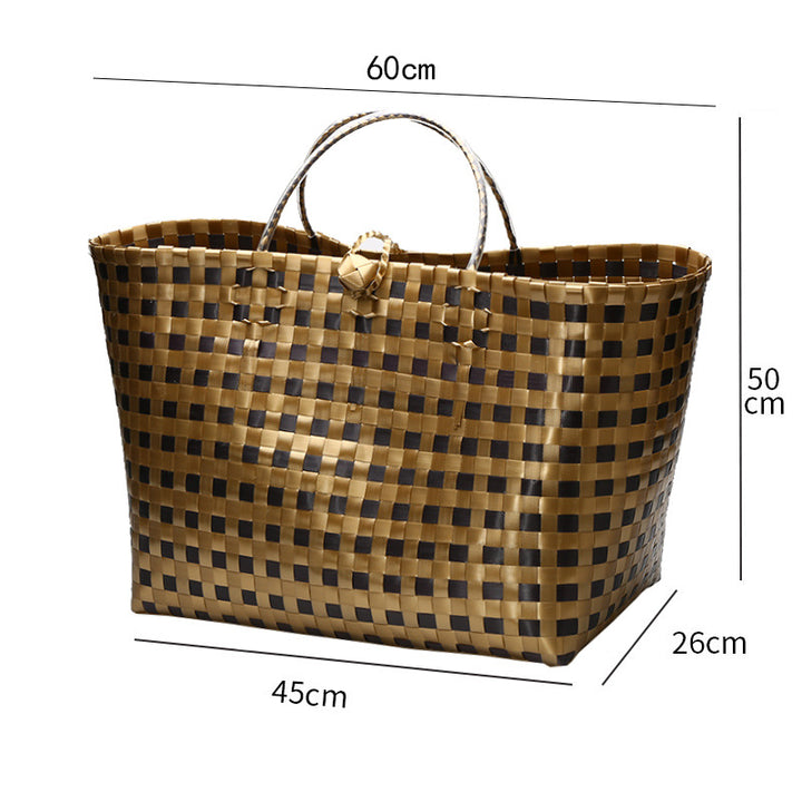 Large Capacity Woven Shopping Tote Bowlift