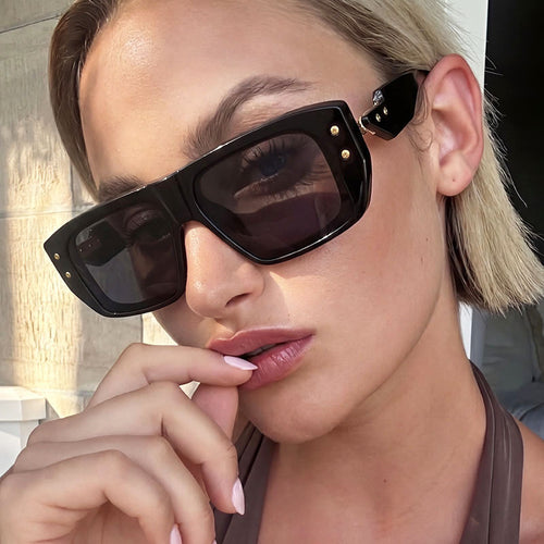 Women's fashionable square glasses with multicolored transparent frame Bowlift