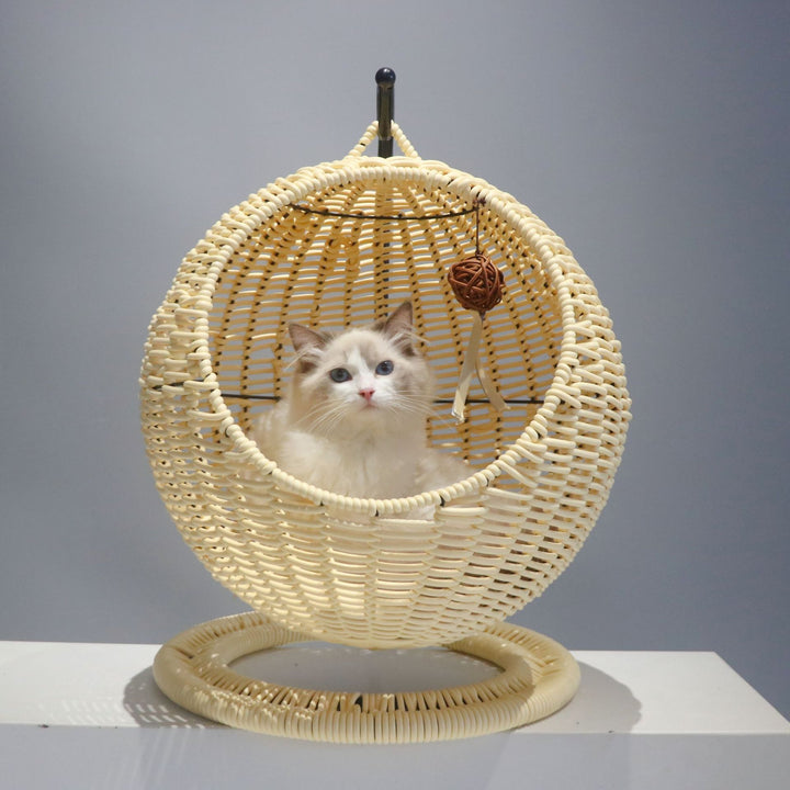 Comfortable cat bed with floating basket structure Bowlift