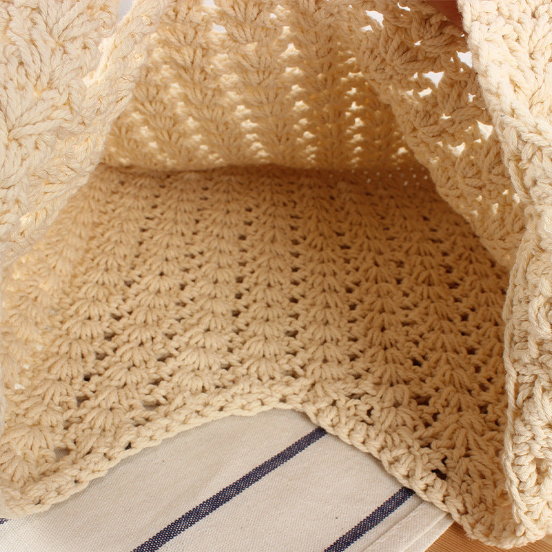 Handbag Made of Hand-Knotted Natural Material Bowlift