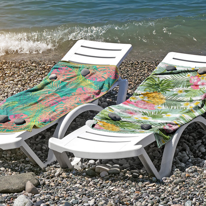Beach towel made of skin-friendly microfiber with a creative pattern mix Bowlift