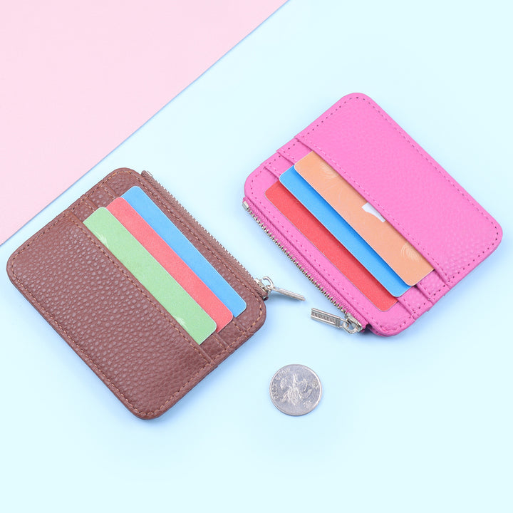 Leather Zippered Card Holder