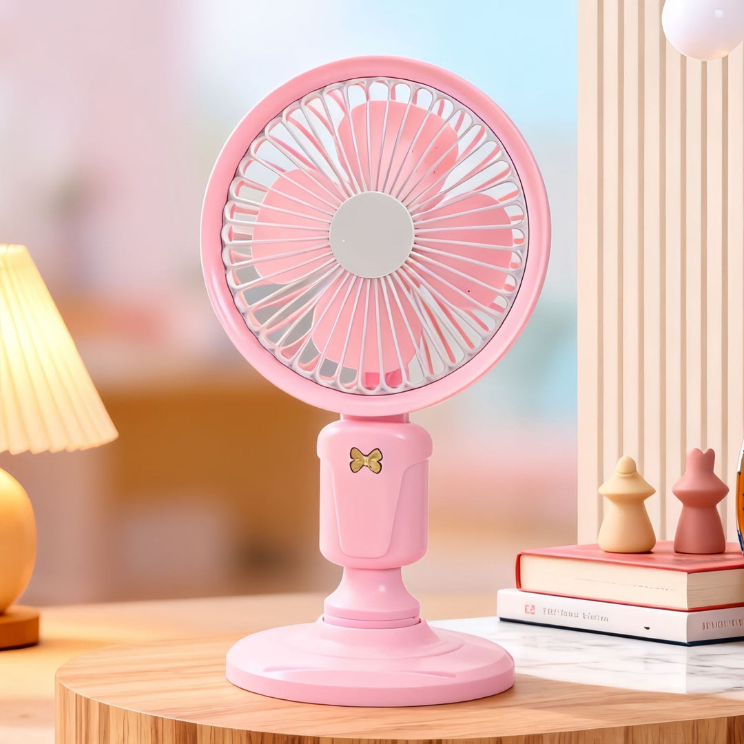 Ladies Portable Table Fan with Adjustable Speed Control Bowlift