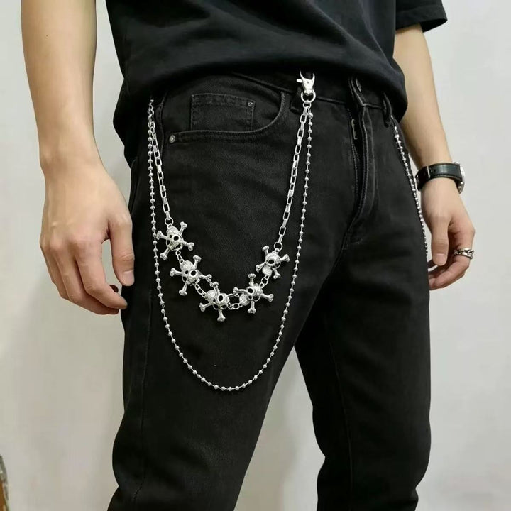 Fashionable chain belt with cross pendants Bowlift