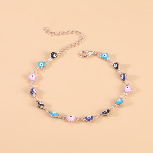 Colorful Evil Eye Charm Anklet Bowlift