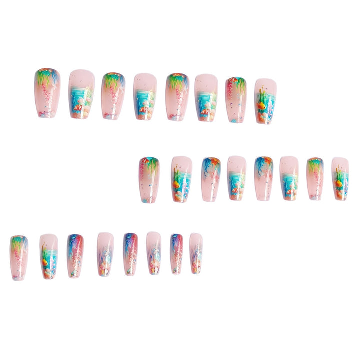 Artificial nails with underwater motif Bowlift