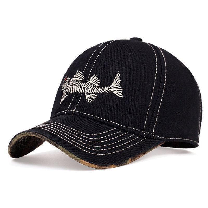 Men's Casual Fishing Embroidered Cap Bowlift