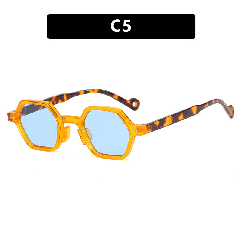 Women's hexagonal sunglasses in a modern design with protective lenses Bowlift