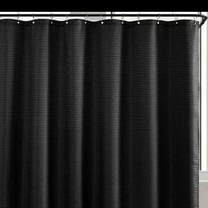 Textured Waterproof Shower Curtain Bowlift