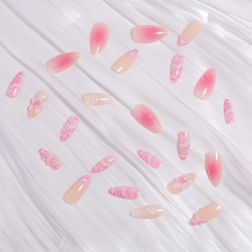 Glamorous Floral Ombre Press-On Nails Bowlift