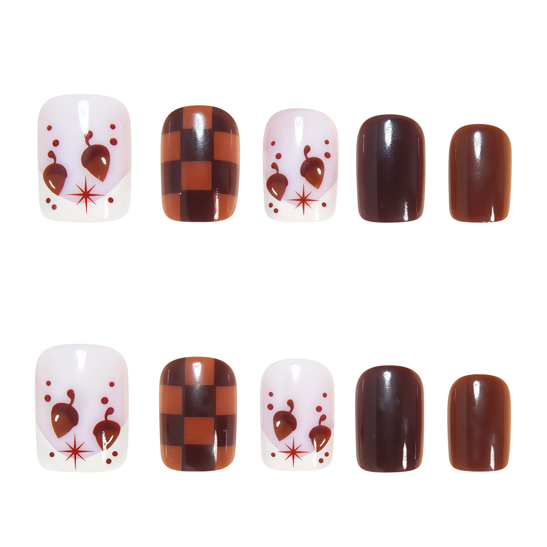 Artistic Square Nail Art Design Bowlift
