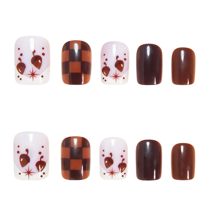 Artistic Square Nail Art Design Bowlift