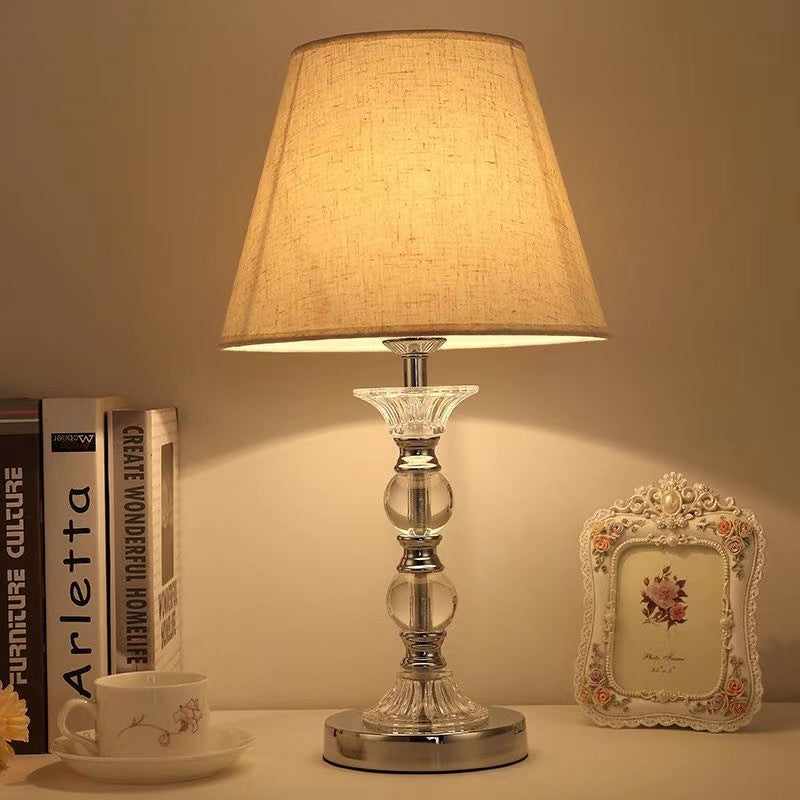 Elegant Floral Print Accent Table Lamp