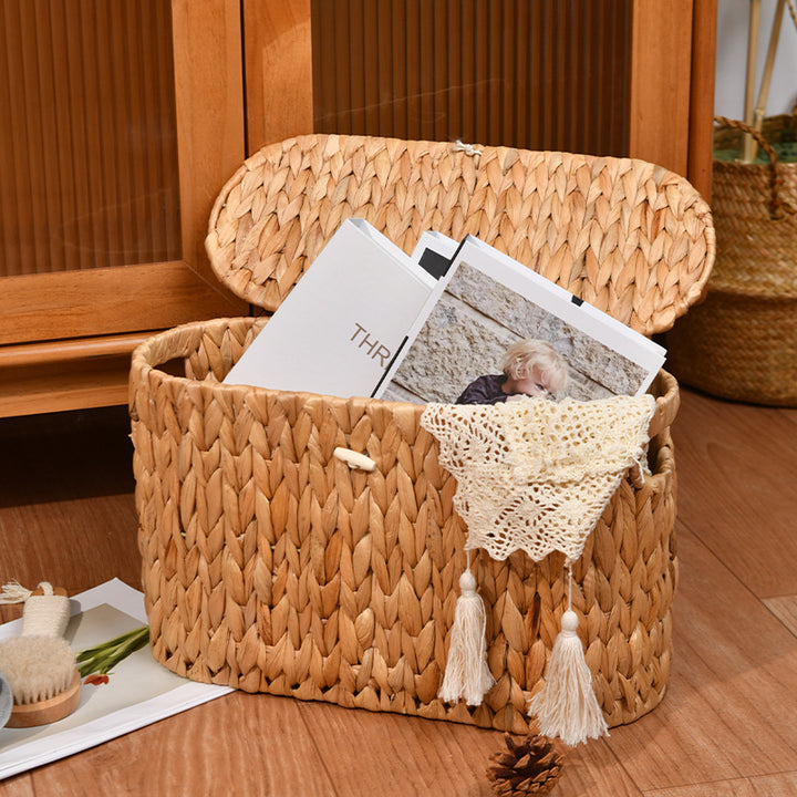 Handcrafted Woven Storage Container Bowlift