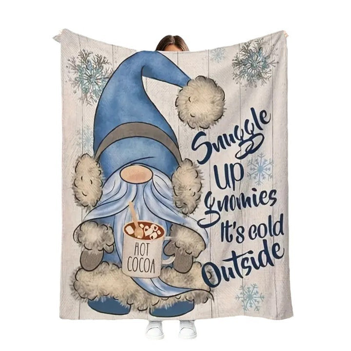 Cozy Winter-Themed Fleece Blanket