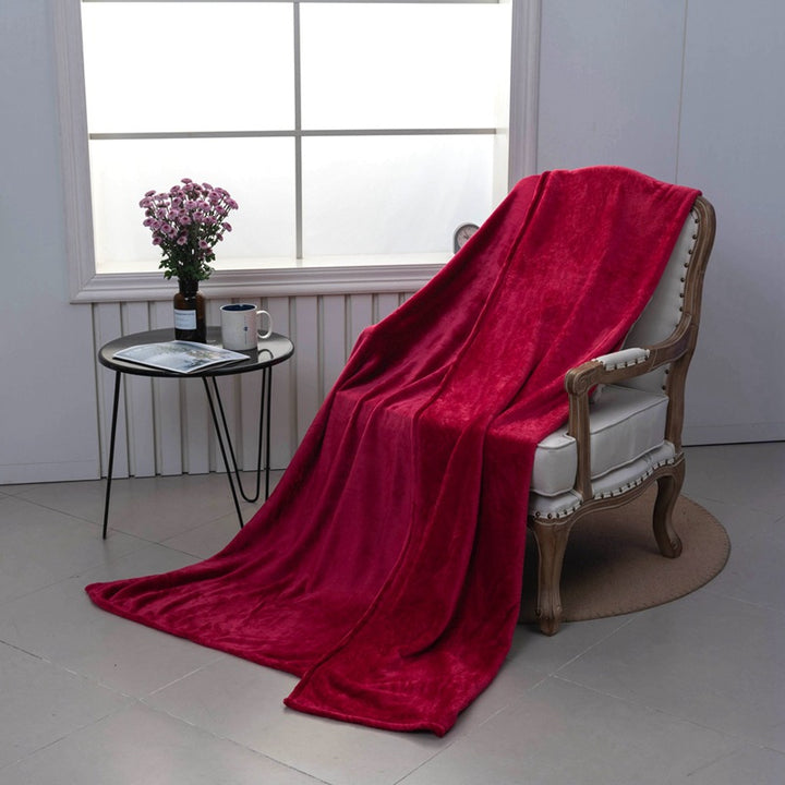 Ladies Cozy Plush Blanket with Reversible Design Bowlift