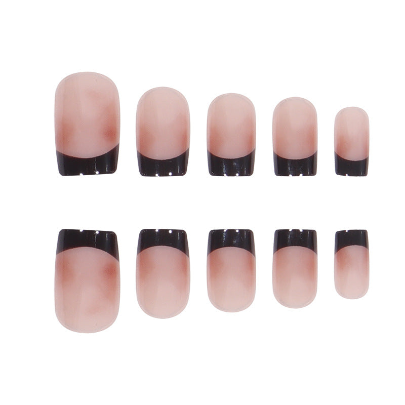 Elegant Ombre French Tip Press-On Nails Bowlift