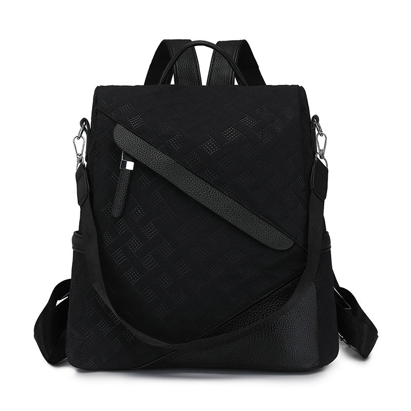 Elegant Textured Leather Backpack Bowlift