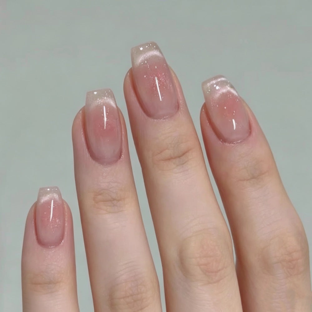 Premium French Tip Press-On Nail Design Bowlift