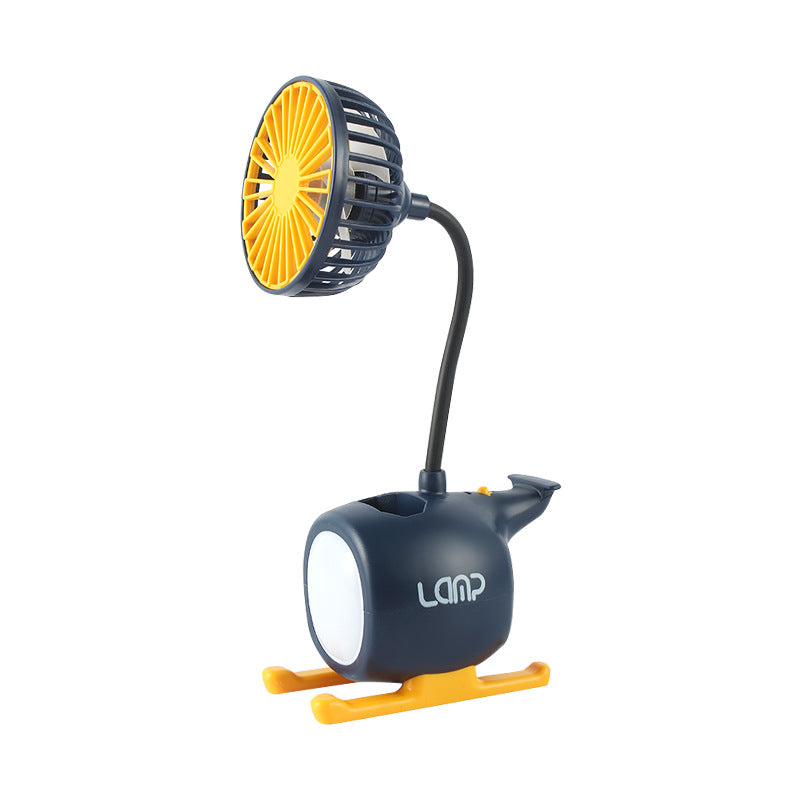 Women's multifunctional USB desk lamp with fan Bowlift