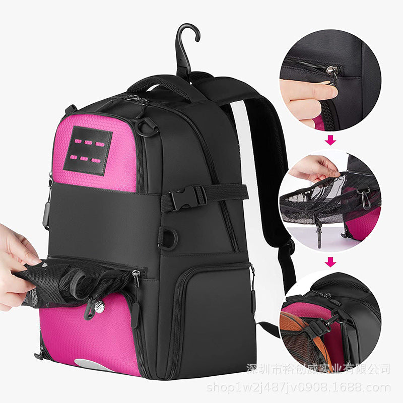 Multi-Compartment Sports Gear Backpack Bowlift