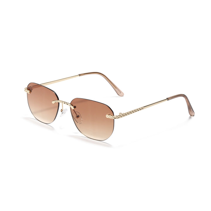 Women's Casual Oversized Sunglasses with Elegant Metal Frame Bowlift