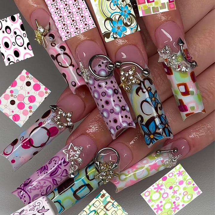 Artificial nails with creative 3D elements and playful patterns Bowlift