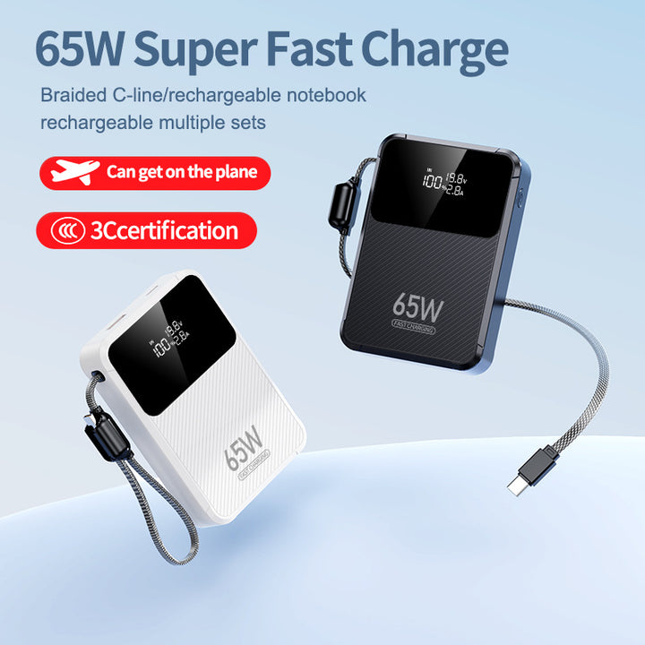 Portable power bank with intelligent fast charging function and digital display Bowlift
