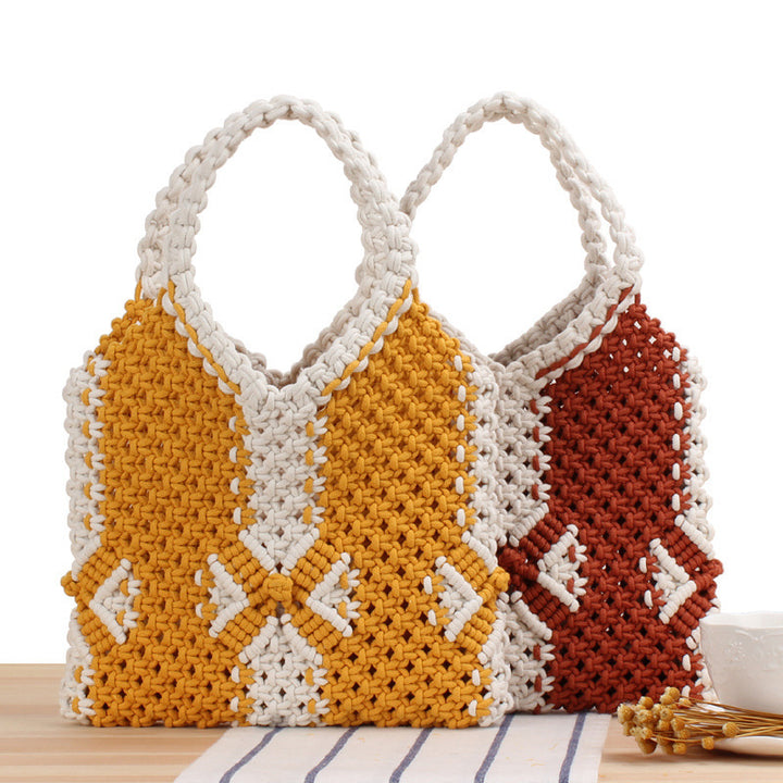 Handmade macrame bag with stylish design Bowlift