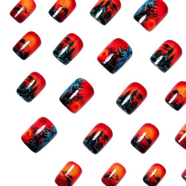 Creative Halloween Design Artificial Nails Bowlift