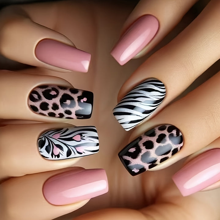 Floral Art Acrylic Nail Set Bowlift
