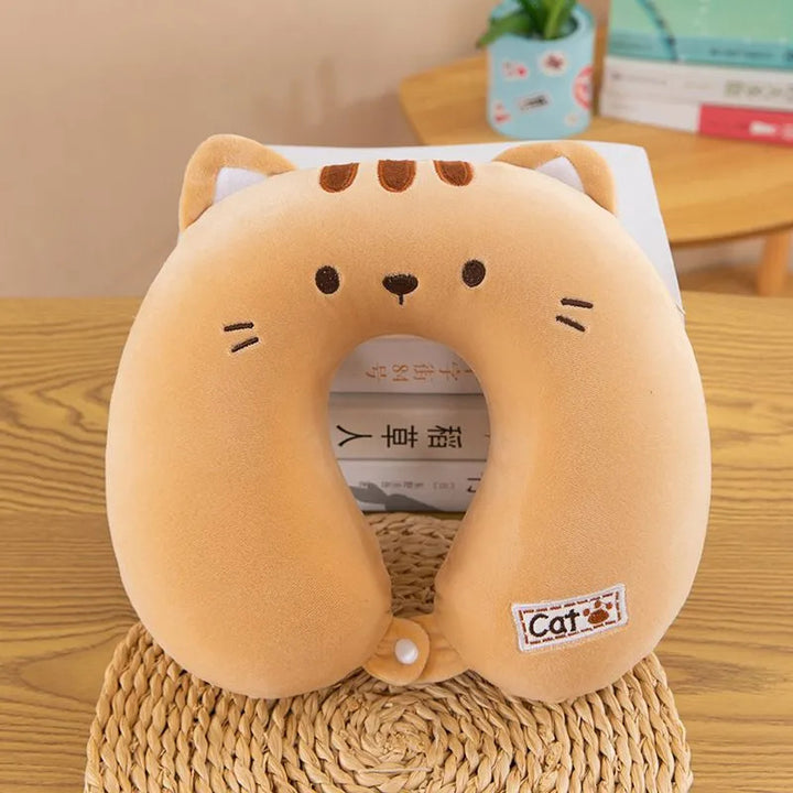 Unisex Neck Support Pillow with Cute Animal Design Bowlift