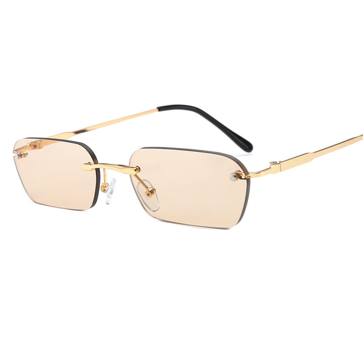 Women's fashionable rectangular sunglasses with luxurious metal frame Bowlift