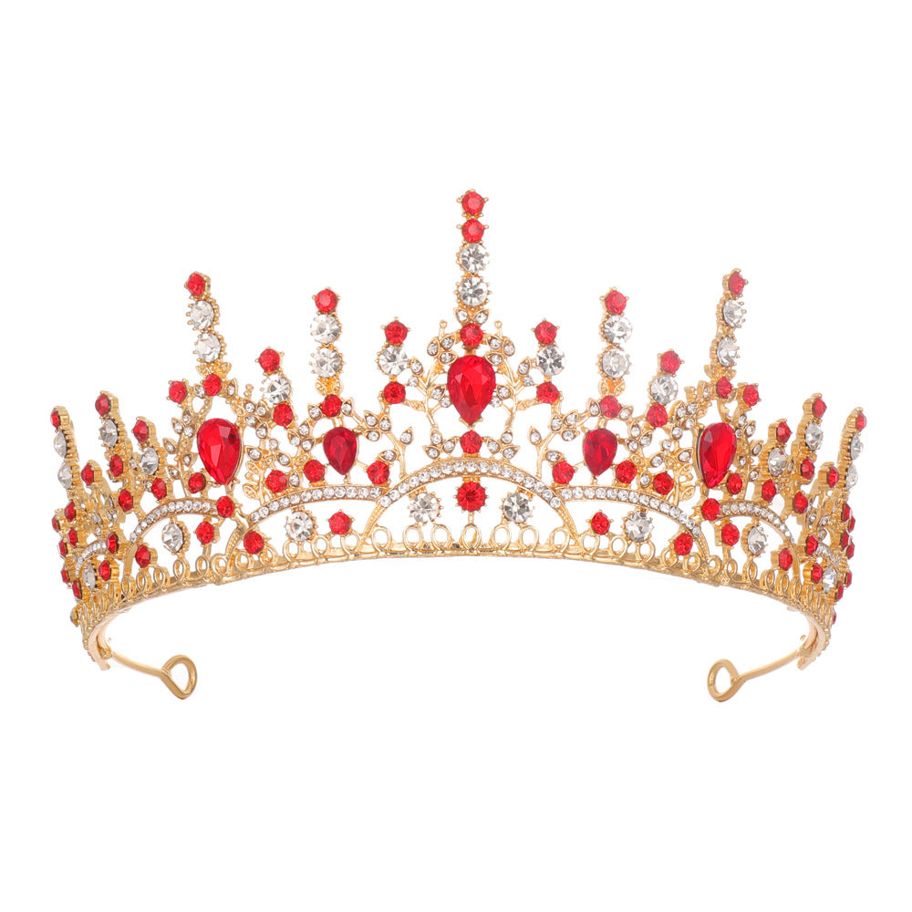 Women Elegant Crystal Tiara with Filigree Design Bowlift