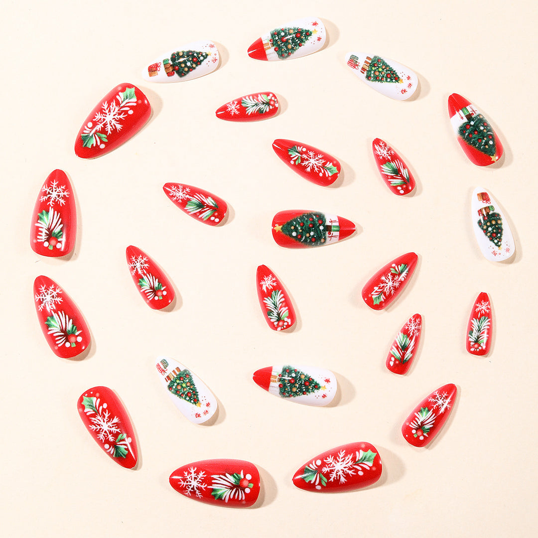 Festive Christmas-Themed Nail Art Extensions Bowlift
