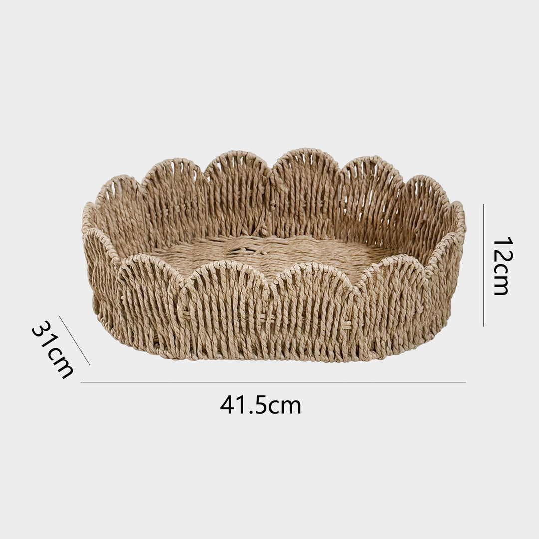 Decorative storage basket with wave edge Bowlift