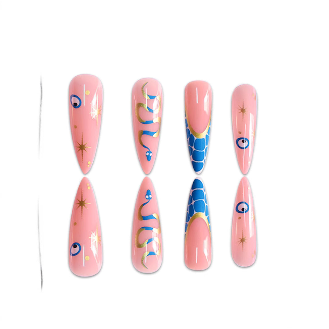 Fantasy-Themed Stiletto Press-On Nail Art Bowlift