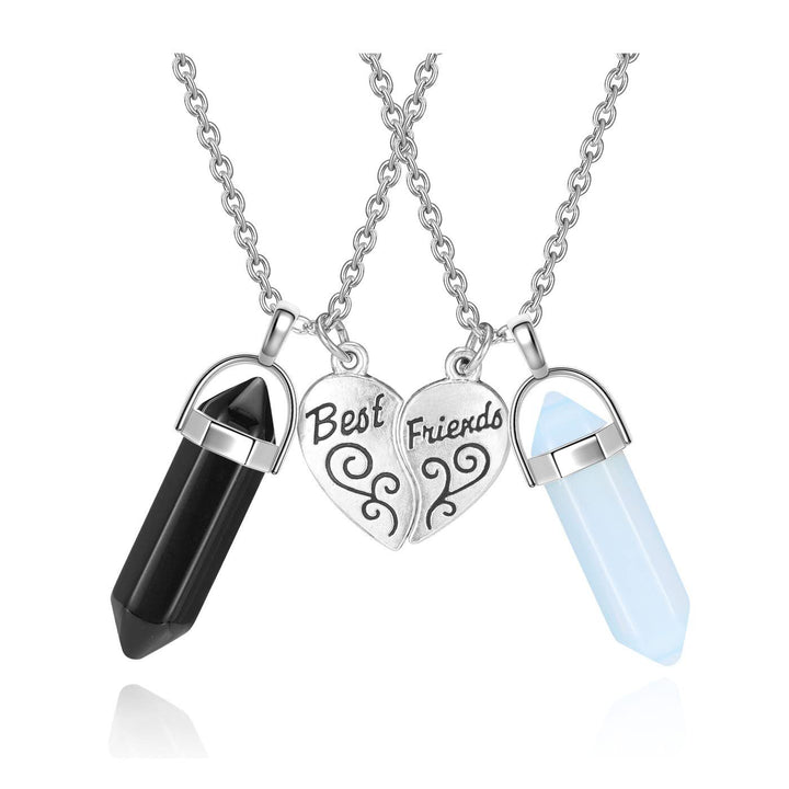 Best Friends Crystal Pendant Necklace Bowlift