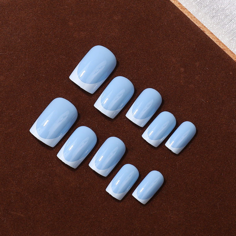 Premium French Tip Press-On Nail Set Bowlift
