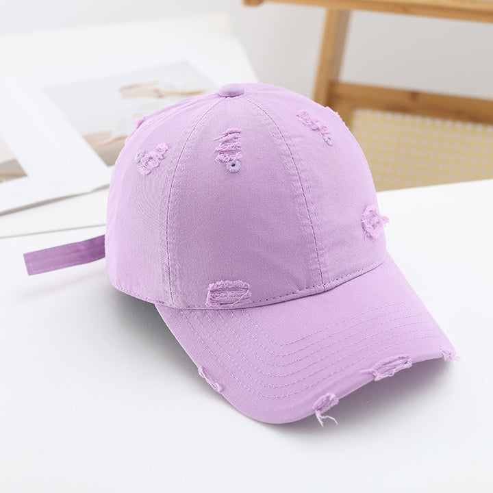 Women Casual Destroyed-Basecap Bowlift