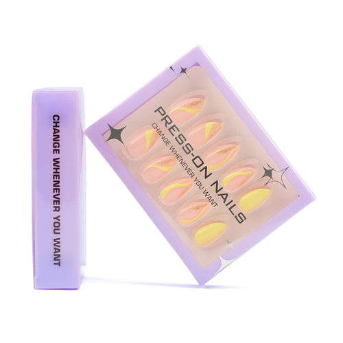 Artificial Press-On Nails with glamorous designs Bowlift