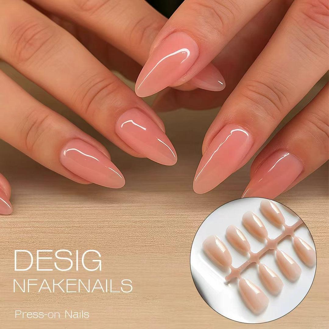 Elegant Almond-Shaped Press-On Nails Bowlift