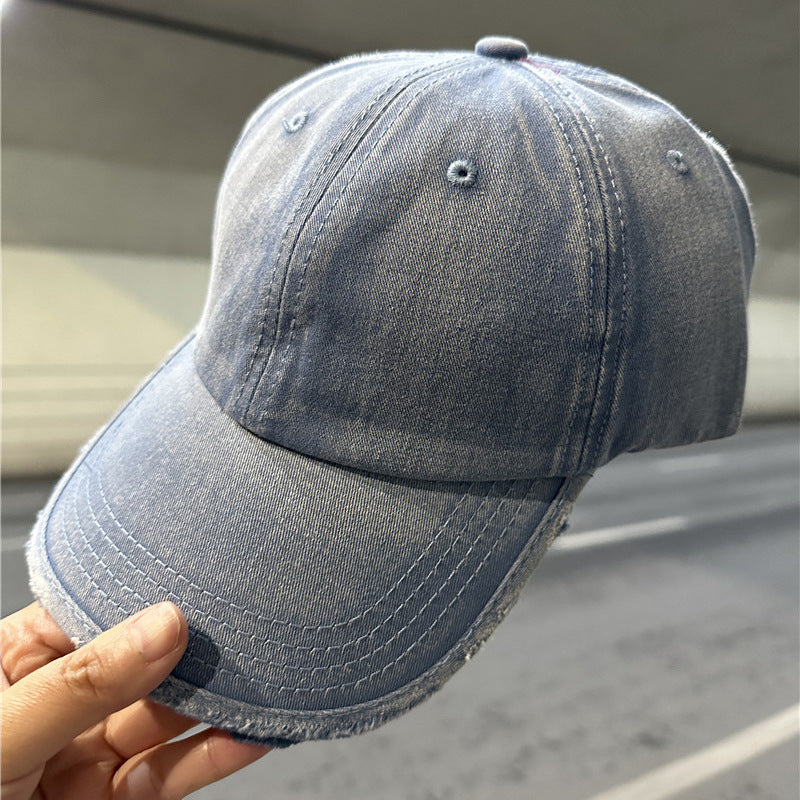 Women's Distressed Denim Baseball Cap Bowlift 1784084028