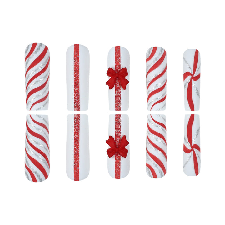 Festive Holiday-Theme Press-On Nail Art Bowlift