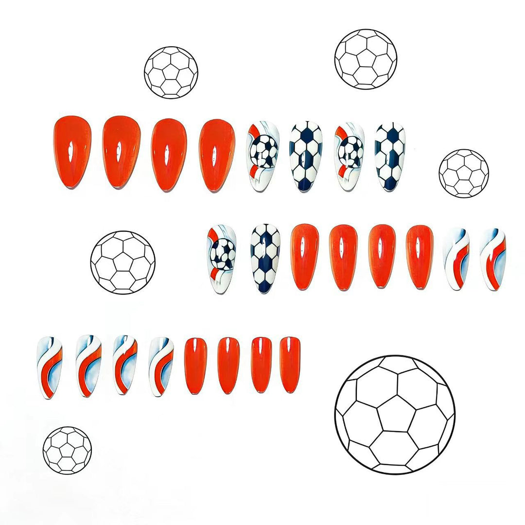 Sporty Soccer-Themed Nail Art Bowlift