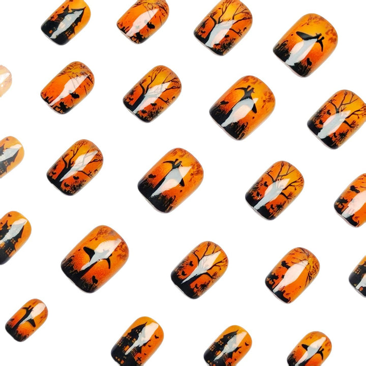 Halloween Haunted House Nail Art Bowlift