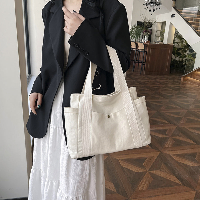 WoMulti-Pocket Casual Utility Tote Bag Bowlift